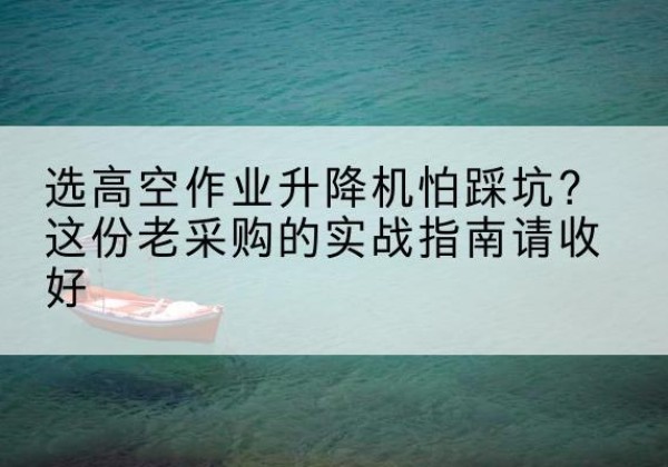 鲅鱼圈高空作业升降机厂家推荐-选高空作业升降机怕踩坑？这份老采购的实战指南请收好