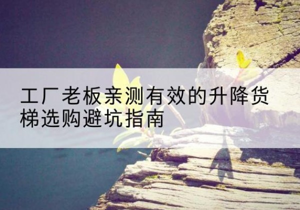 鲅鱼圈升降货梯怎么选-工厂老板亲测有效的升降货梯选购避坑指南